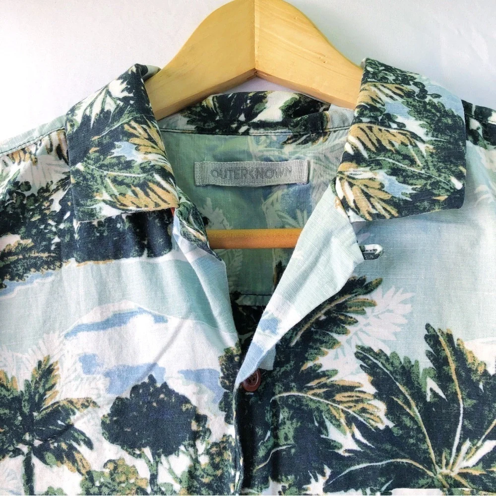 OUTERKNOWN | MEDIUM TROPICAL MARINE BLUE WINDY BBQ SHIRT